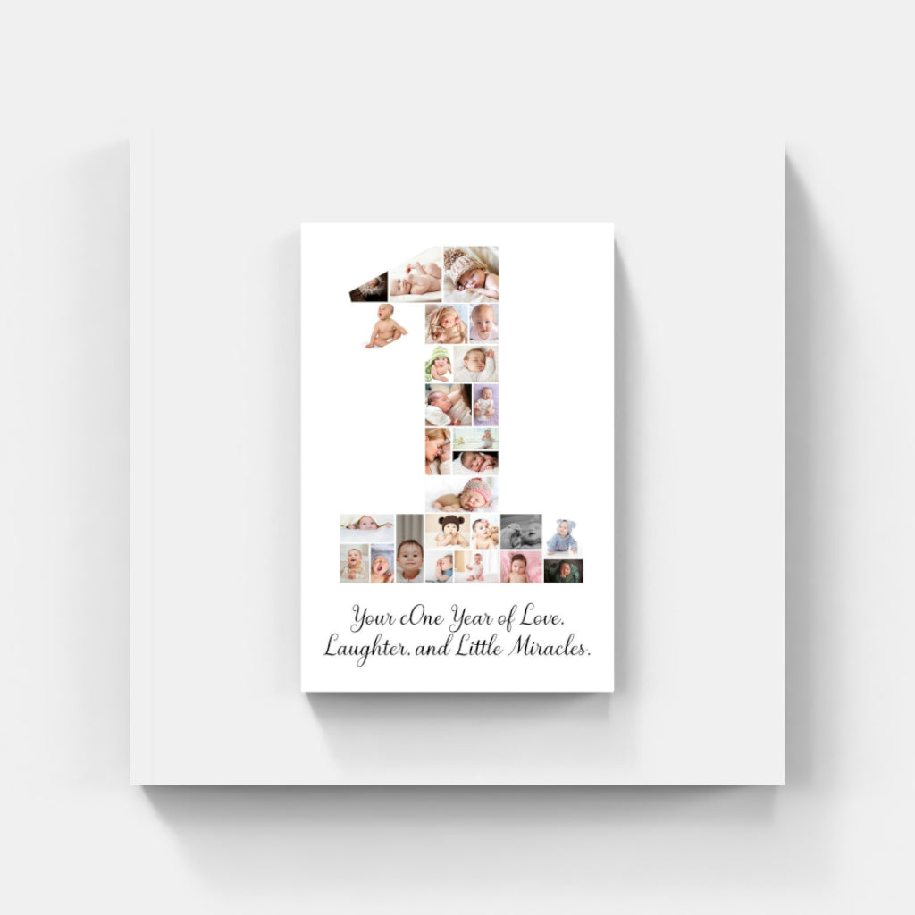 Personalized Number Photo Collage Print – A Timeless Keepsake for Any Milestone