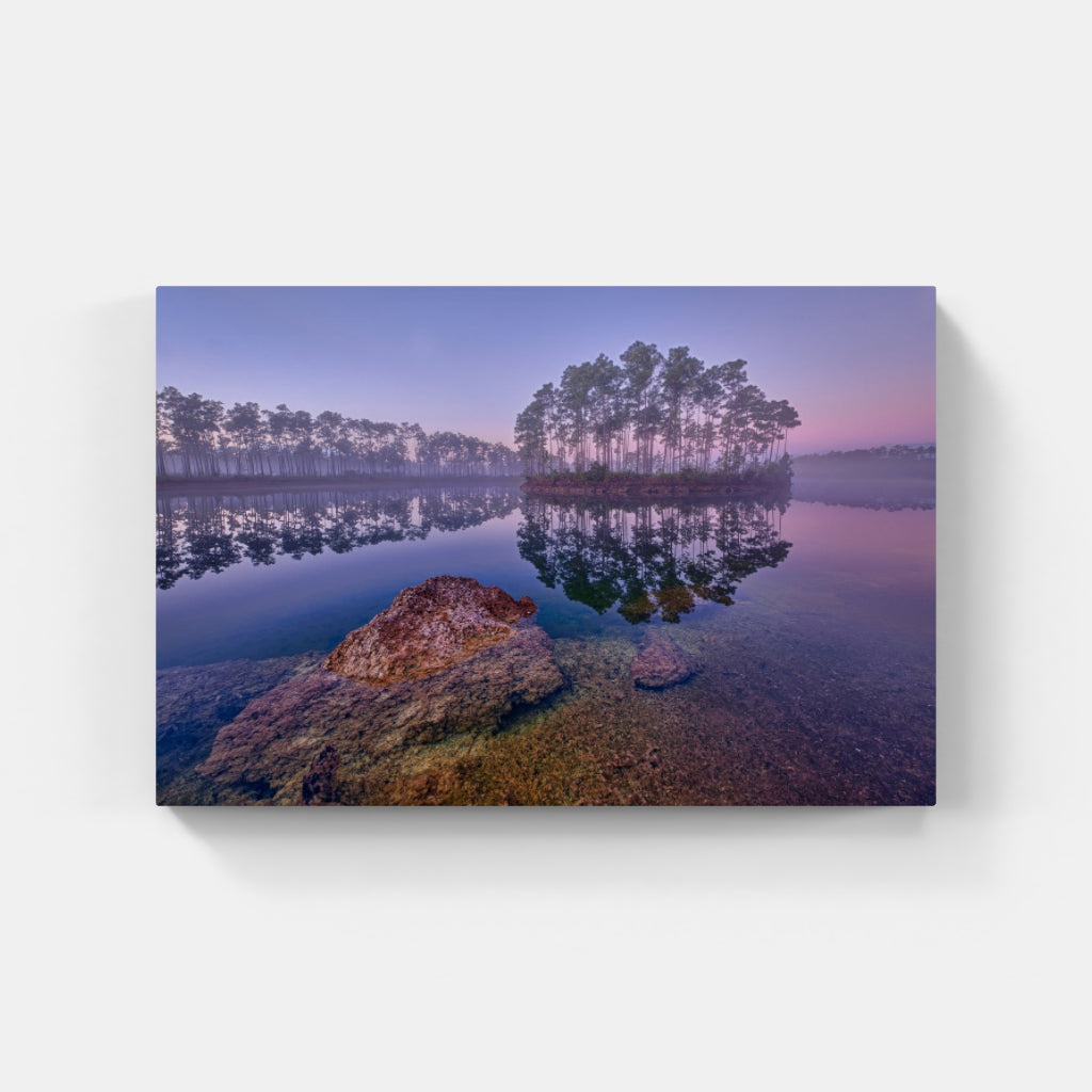Ethereal Misty Lake