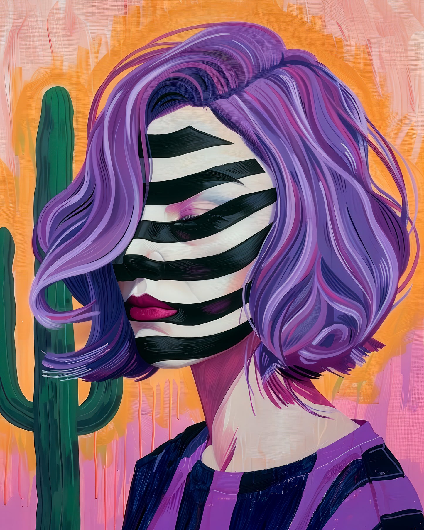 Stripes of Expression: Desert Muse
