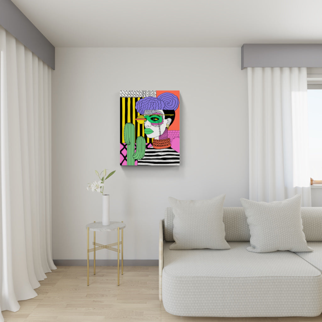 Pop Art Portrait with Cactus