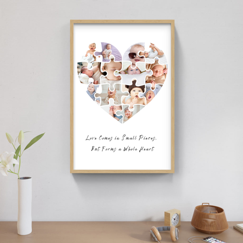 Personalized Puzzle Heart Print – A Symbol of Love & Connection