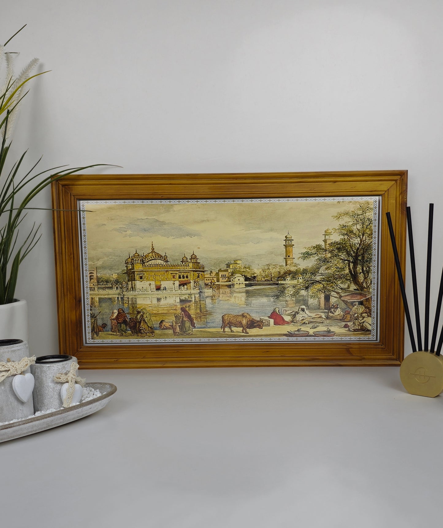 Golden Serenity: Vintage Golden Temple Art