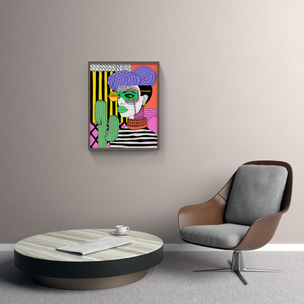 Pop Art Portrait with Cactus