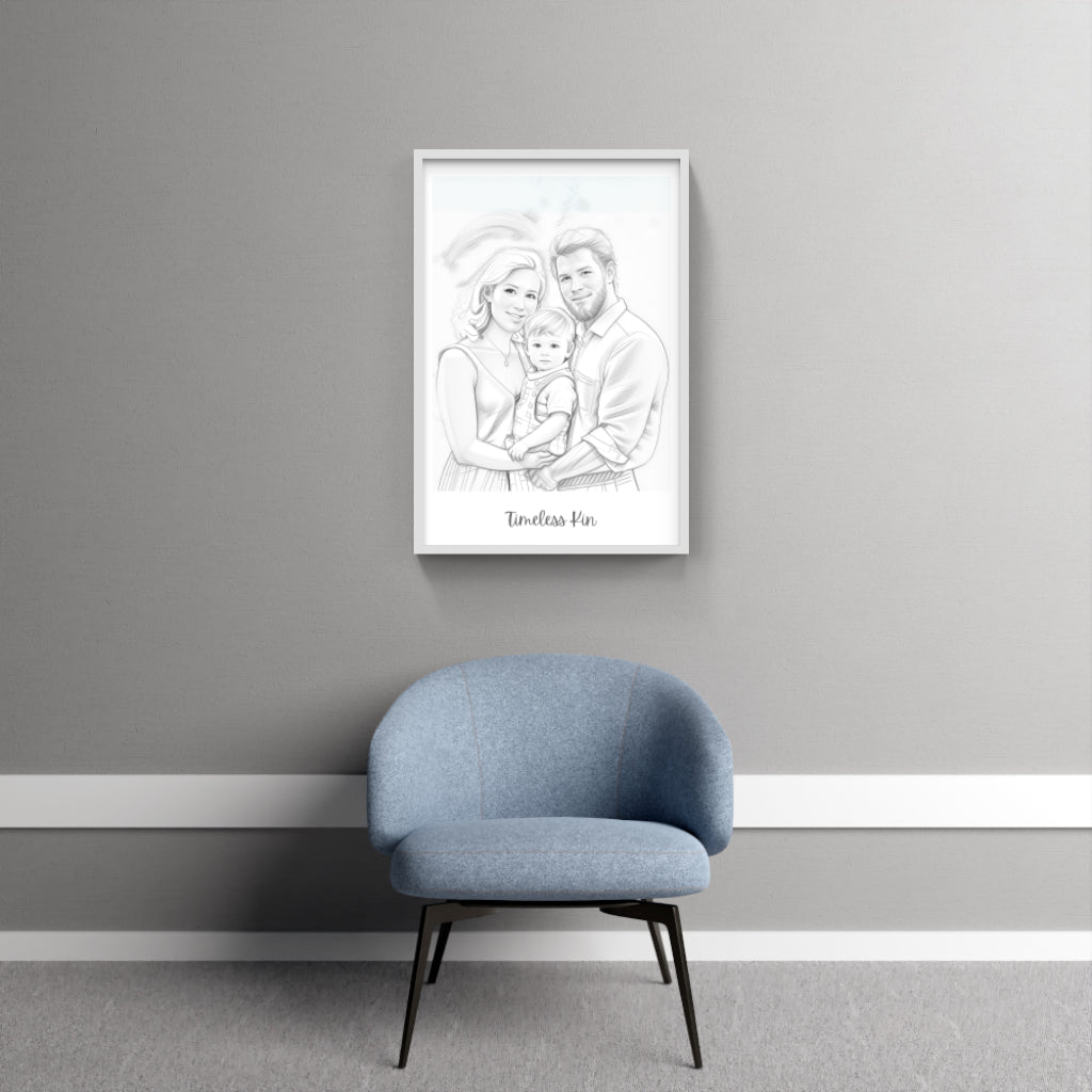 Timeless Kin – Custom Pencil Sketch Portrait