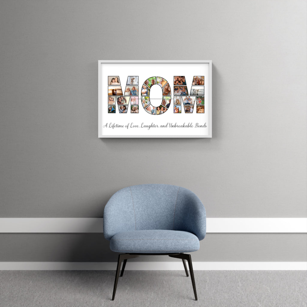 Personalized MOM/DAD Photo Collage Print – A Tribute to Love & Family