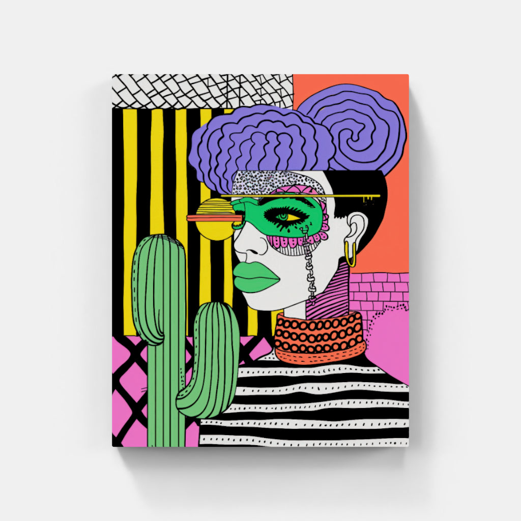 Pop Art Portrait with Cactus