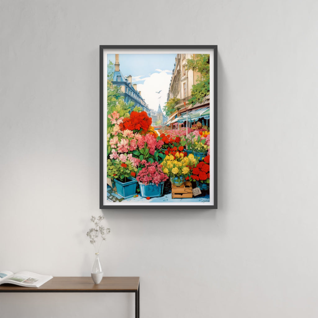 Floral Market Bliss: Parisian Charm