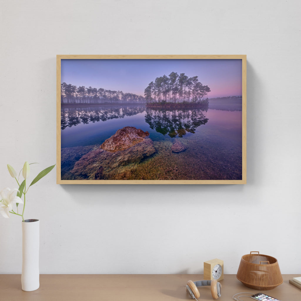 Ethereal Misty Lake