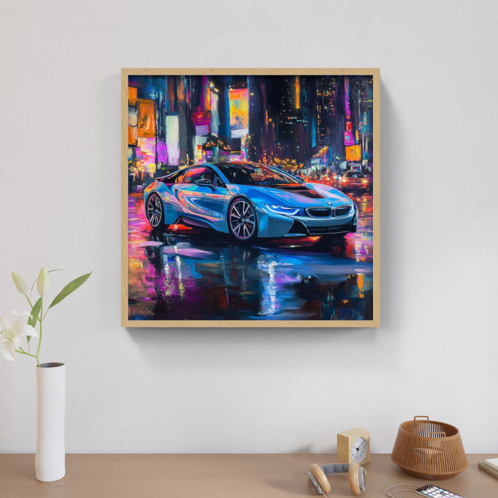 Futuristic Glow: BMW i8