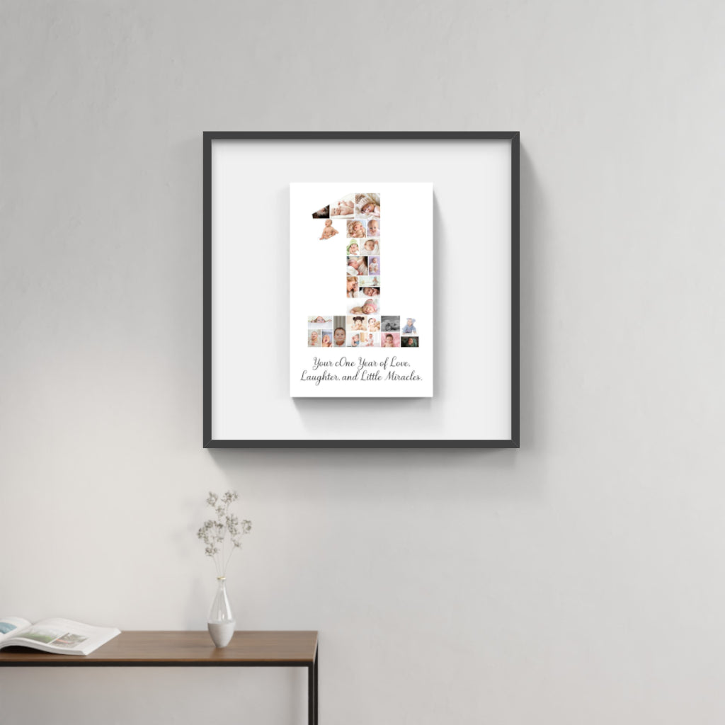 Personalized Number Photo Collage Print – A Timeless Keepsake for Any Milestone