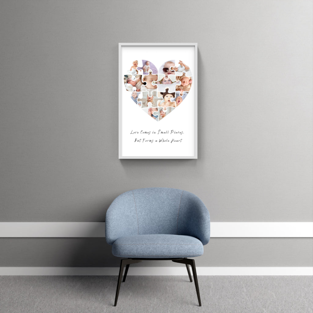 Personalized Puzzle Heart Print – A Symbol of Love & Connection