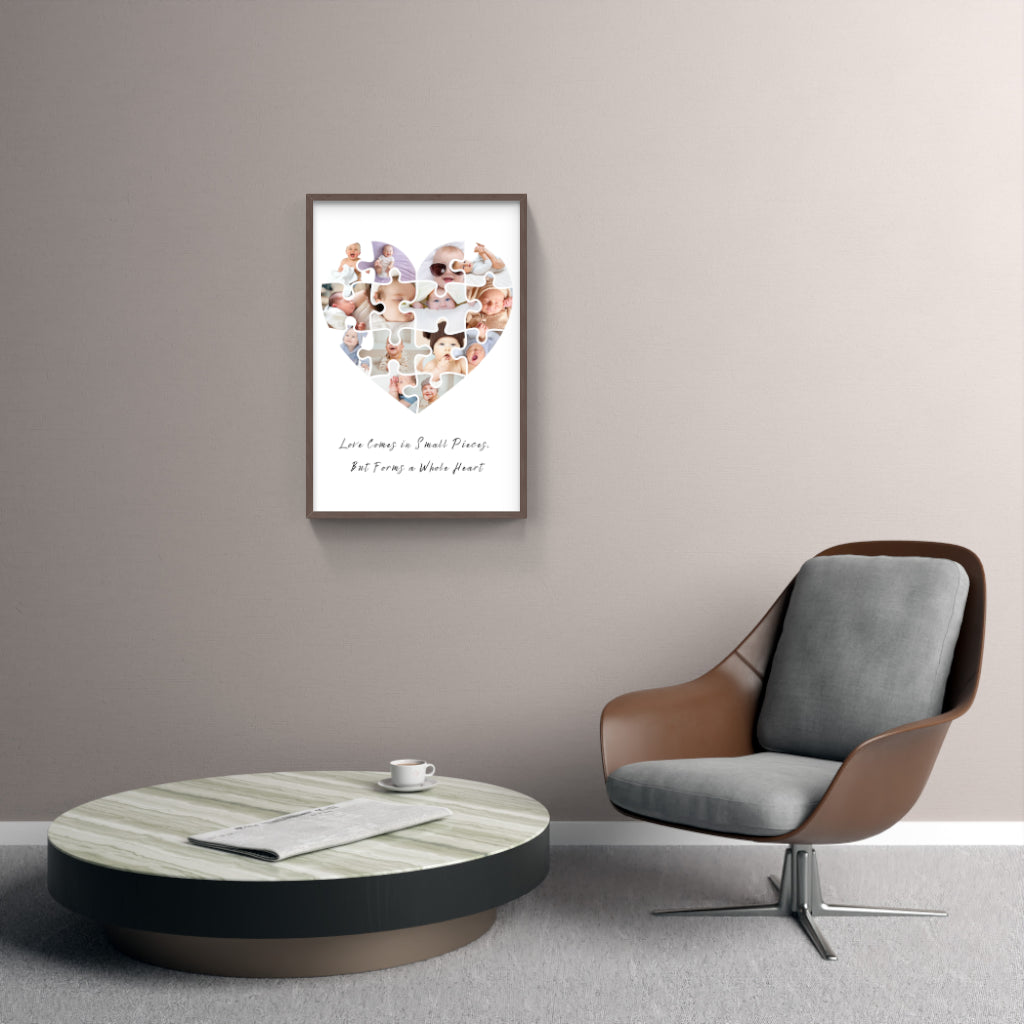 Personalized Puzzle Heart Print – A Symbol of Love & Connection