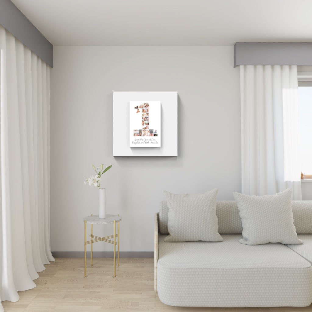 Personalized Number Photo Collage Print – A Timeless Keepsake for Any Milestone