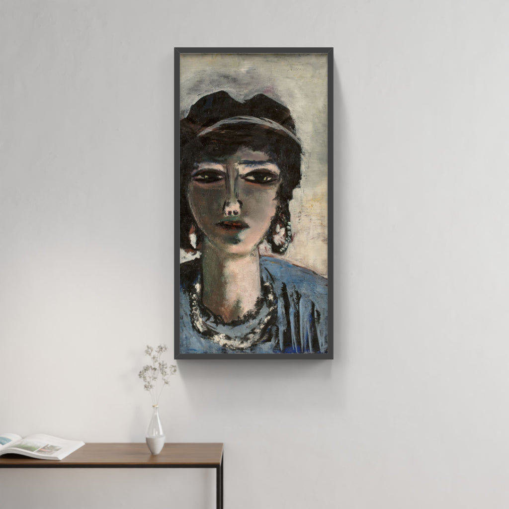 Weiblicher Kopf in Blau und Grau (Die Ägypterin) (1942)