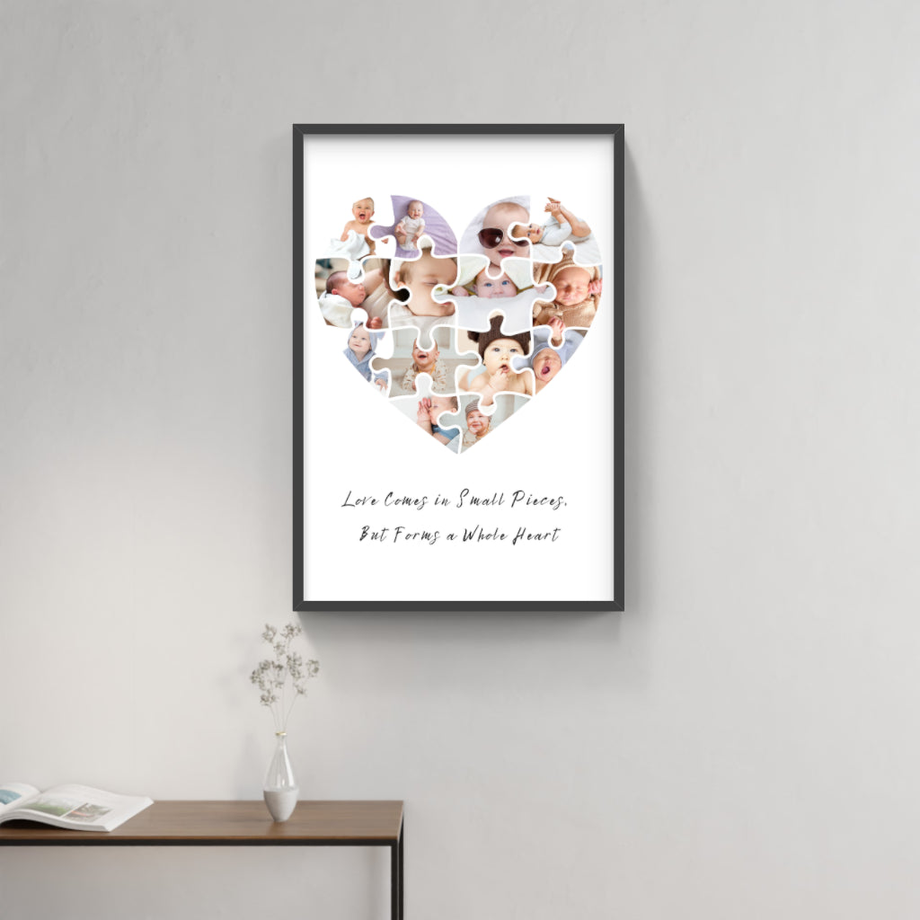Personalized Puzzle Heart Print – A Symbol of Love & Connection