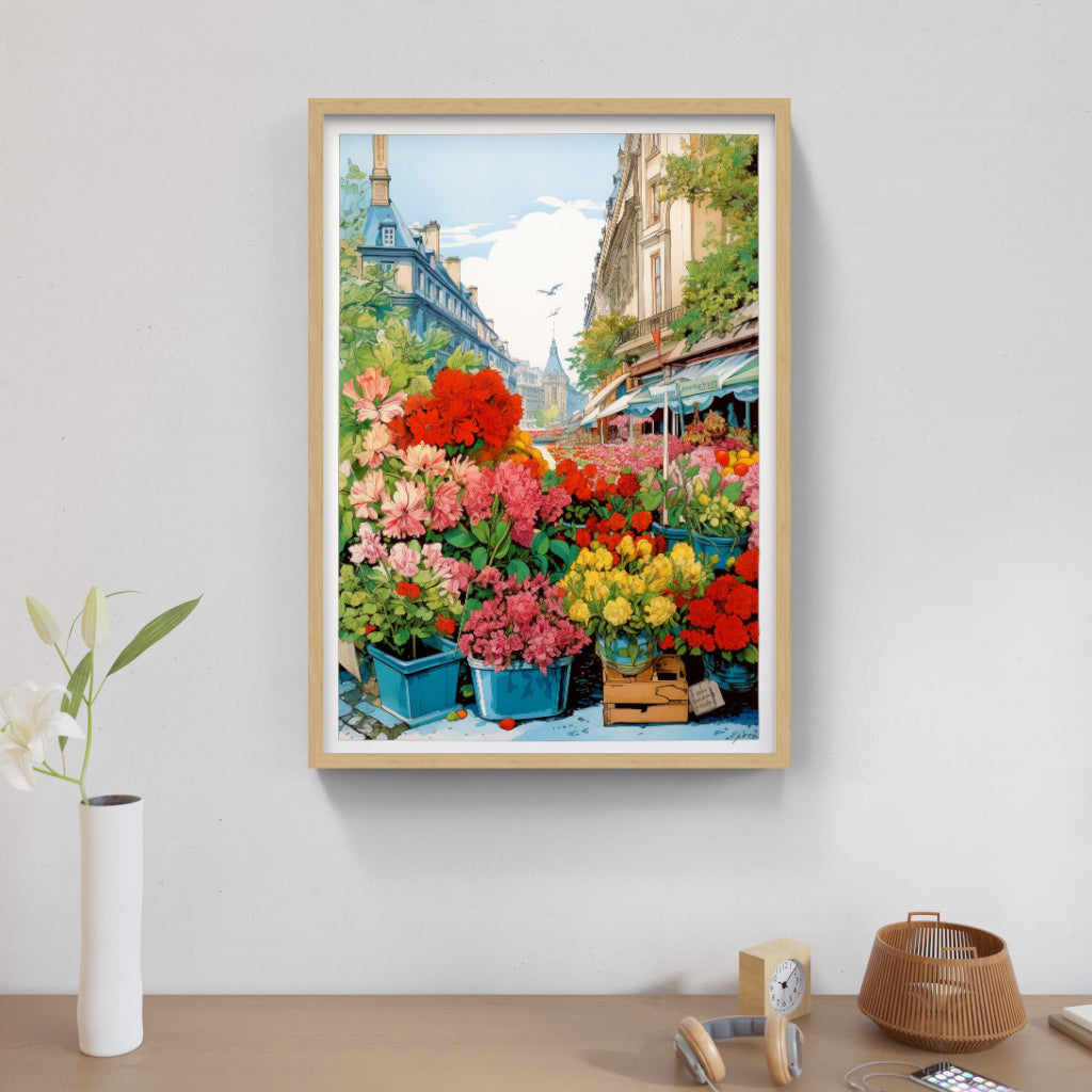 Floral Market Bliss: Parisian Charm