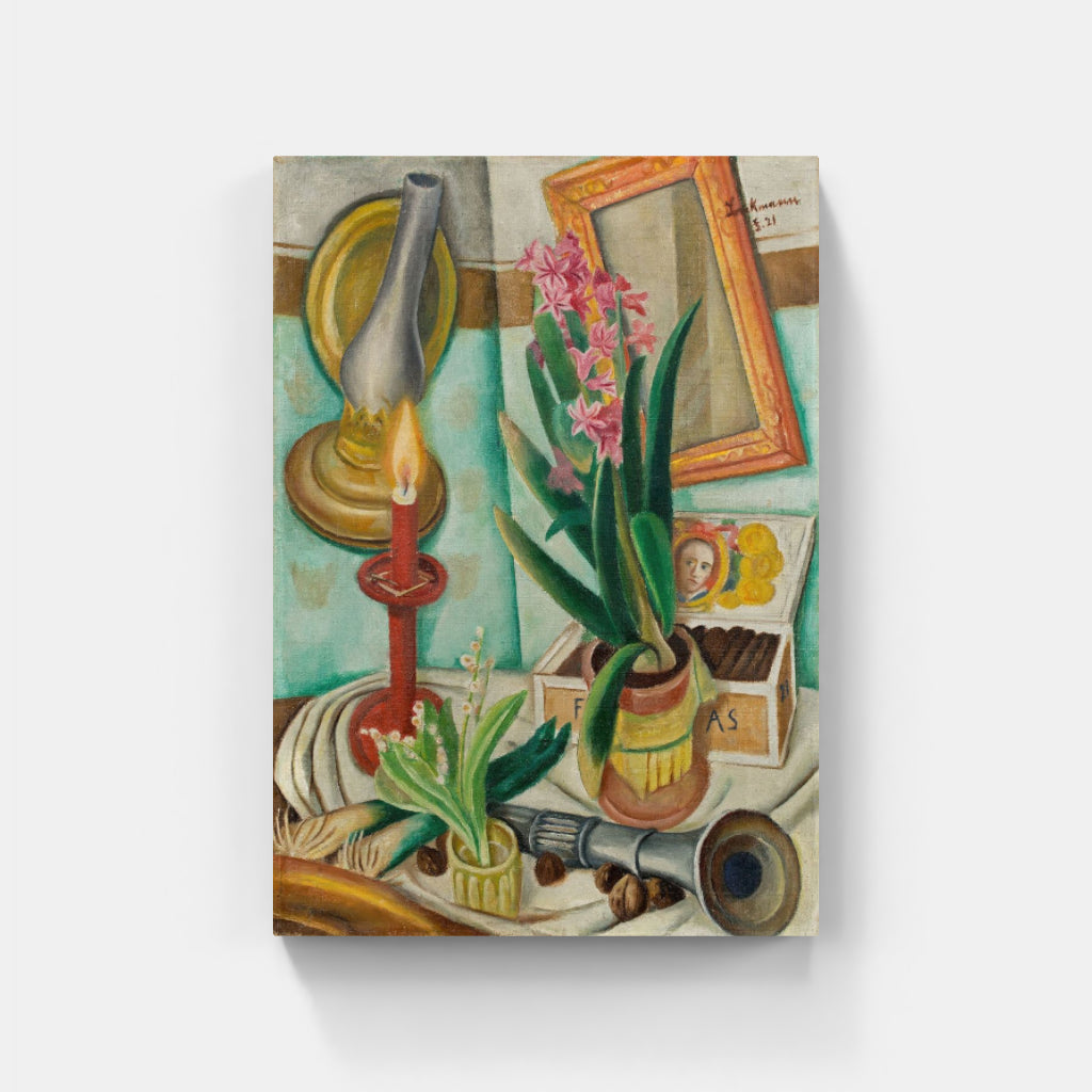 SpaStilleben mit brennender Kerze (1921)
