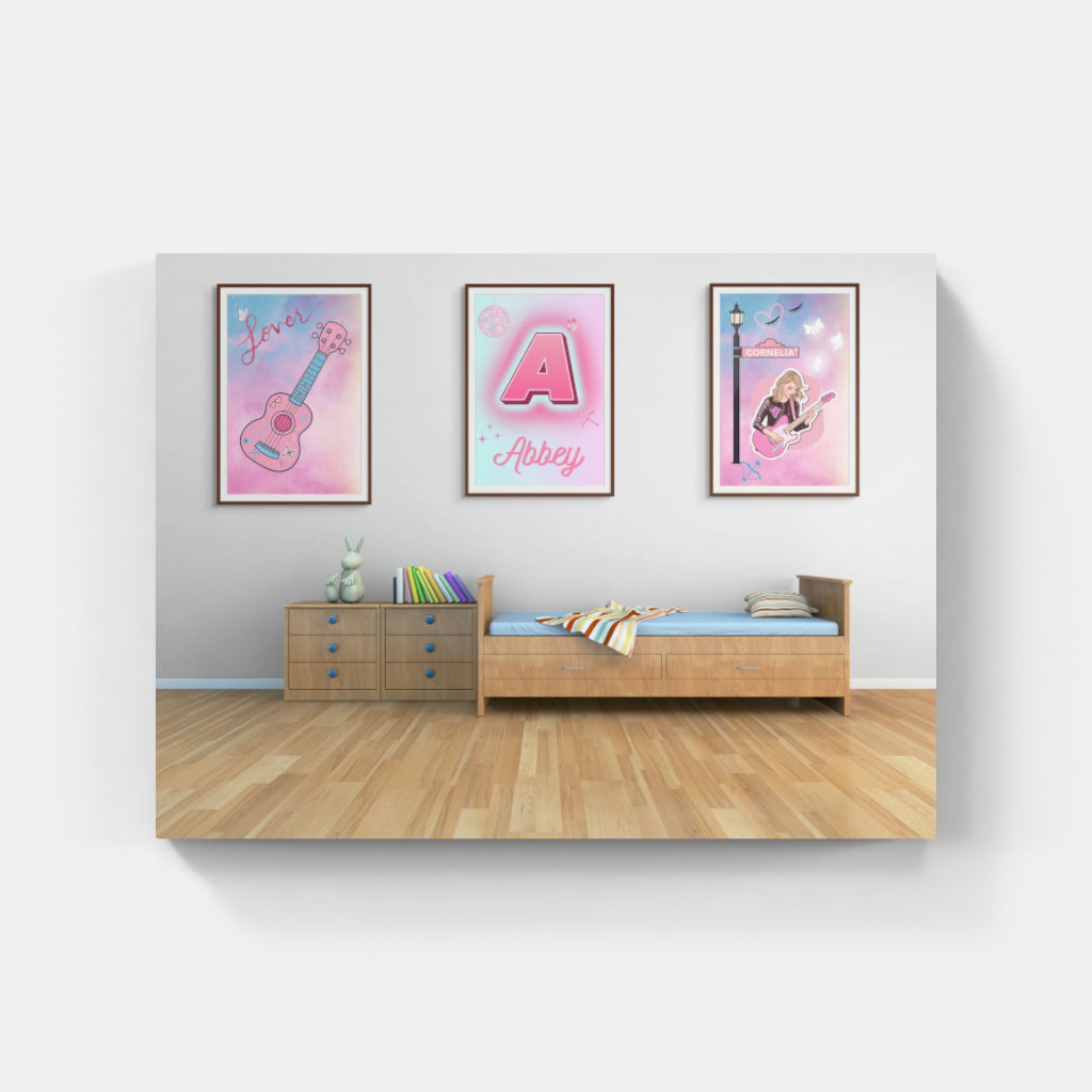 Taylor-Inspired Personalized Art Set – Dreamy & Musical Vibes 🎸✨