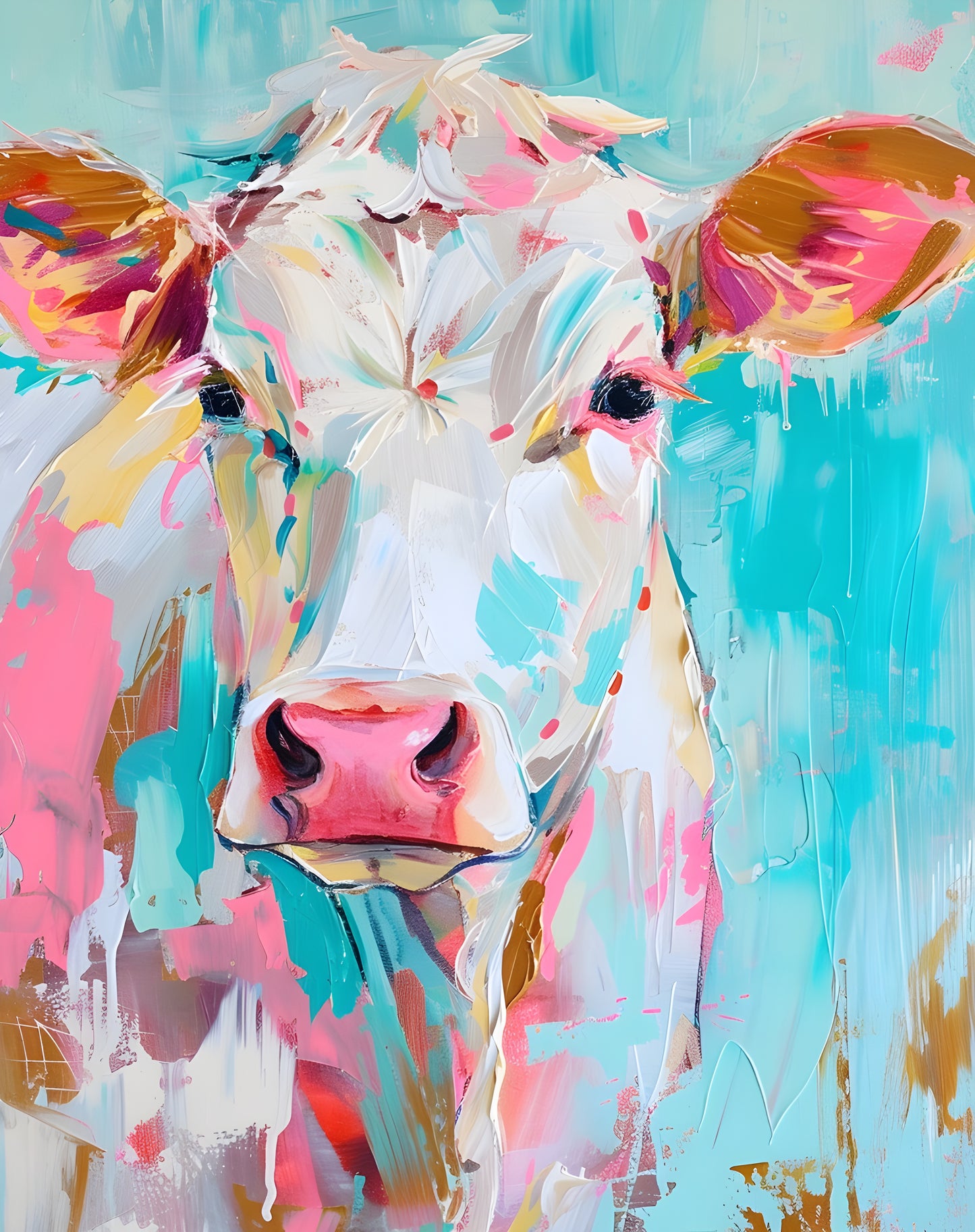 Pastel Cow Elegance