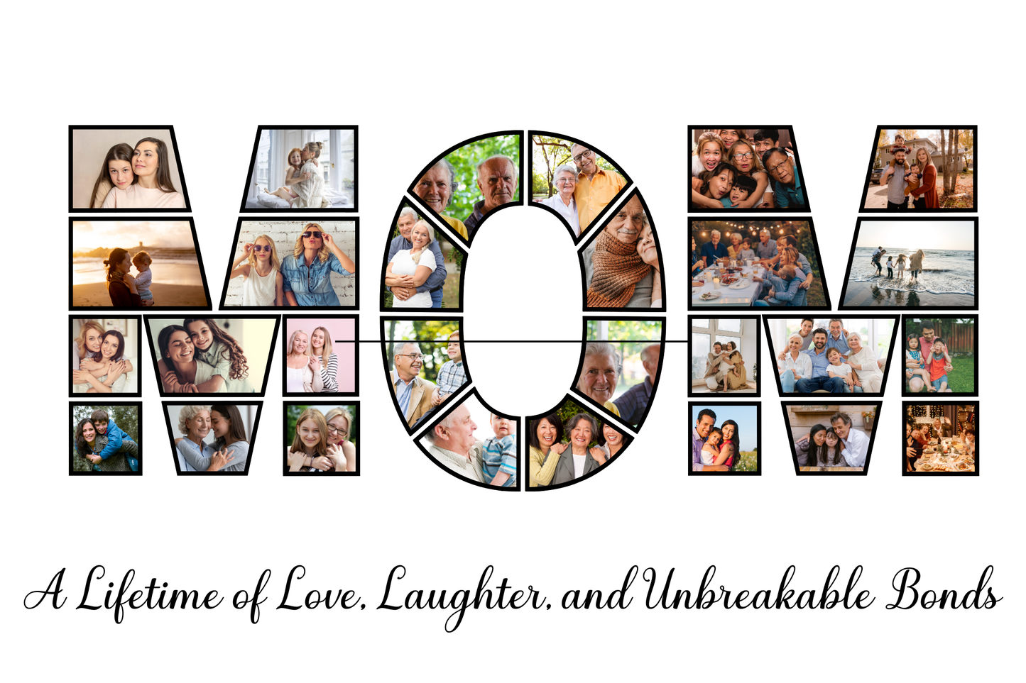 Personalized MOM/DAD Photo Collage Print – A Tribute to Love & Family