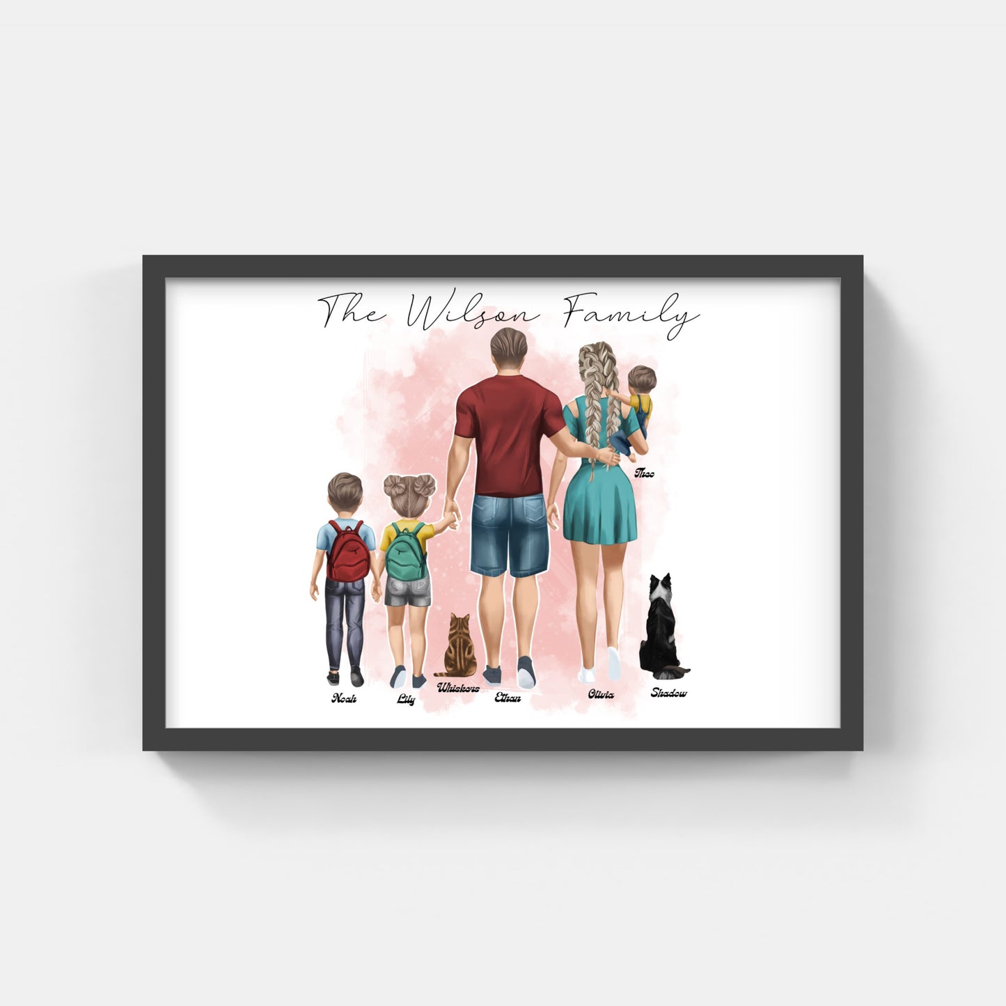 Custom Family Portrait - Personalized Digital Artwork