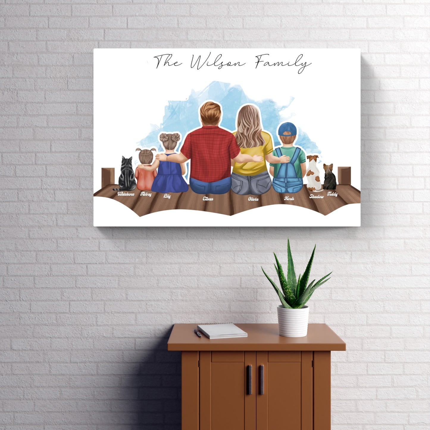Custom Family Portrait - Serene Family Moments