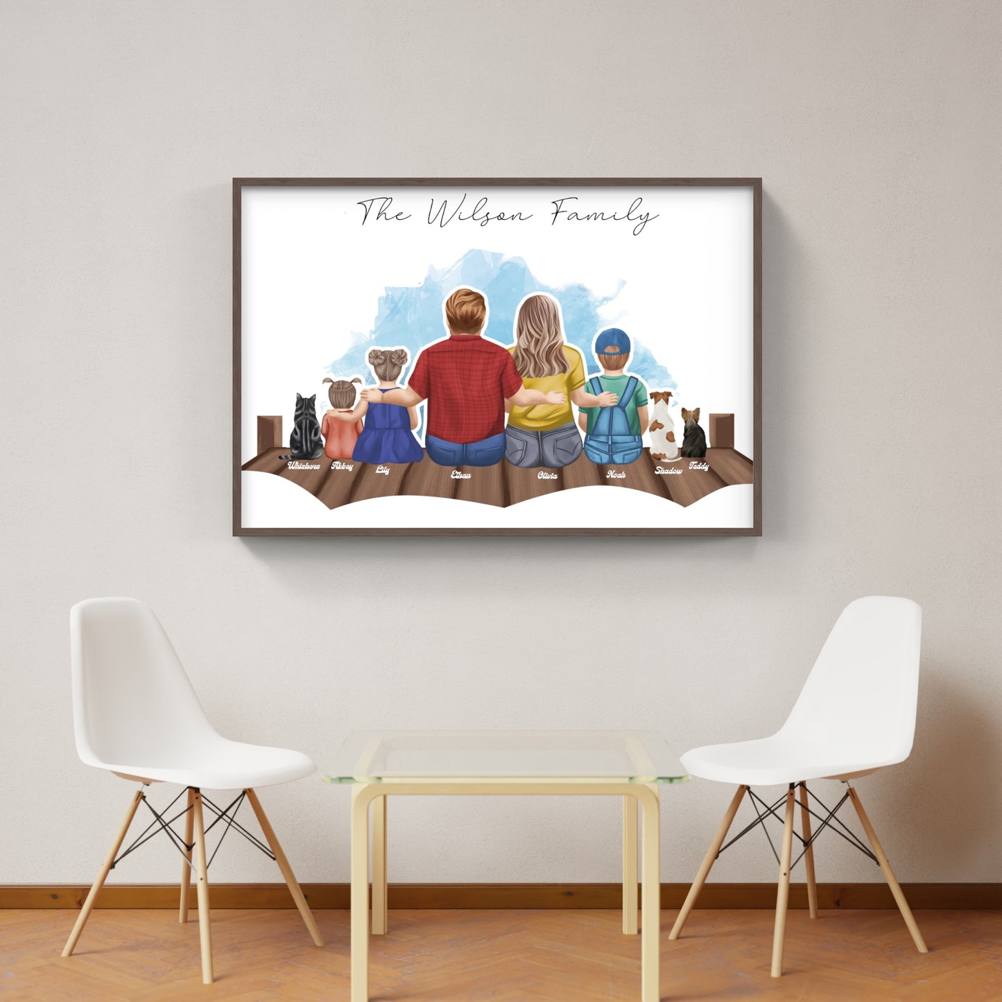 Custom Family Portrait - Serene Family Moments