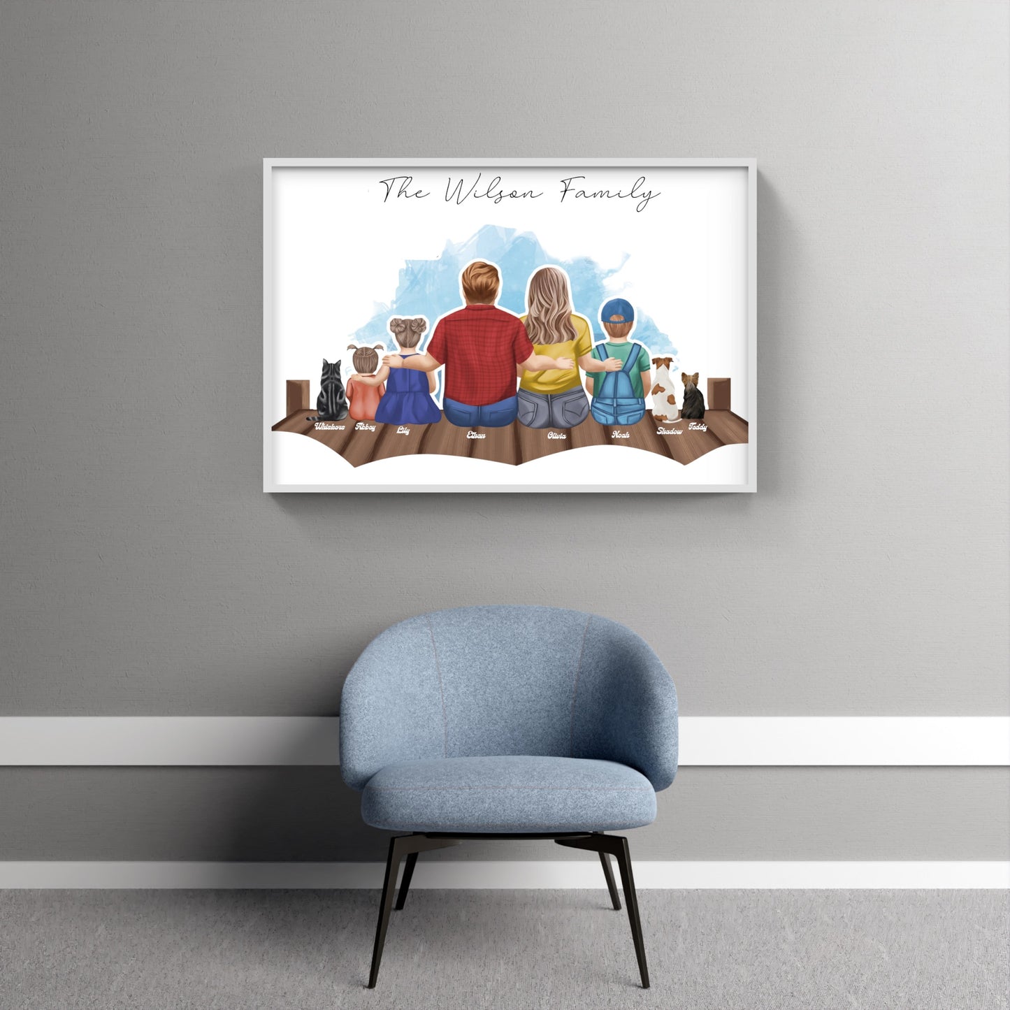 Custom Family Portrait - Serene Family Moments