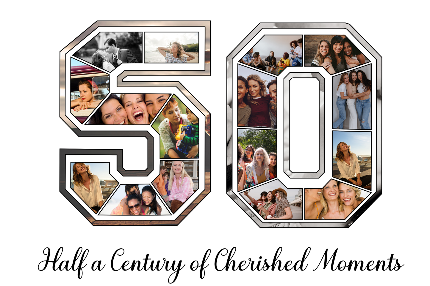 Personalized Number Photo Collage Print – A Timeless Keepsake for Any Milestone