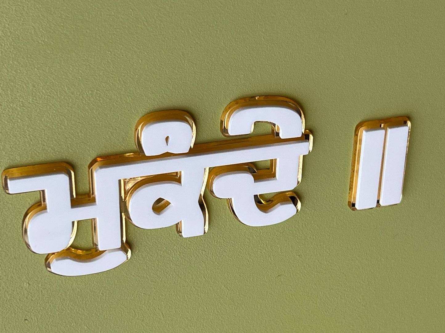 Handmade Elegant 3D Floral Sikh Gurbani Frame