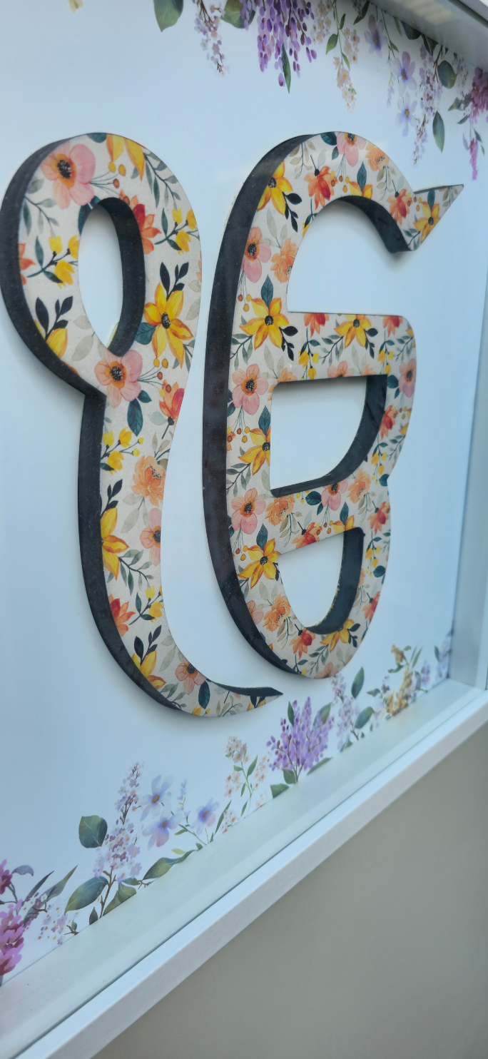 Beautiful Floral "Ik Onkar" 3D Wall Frame