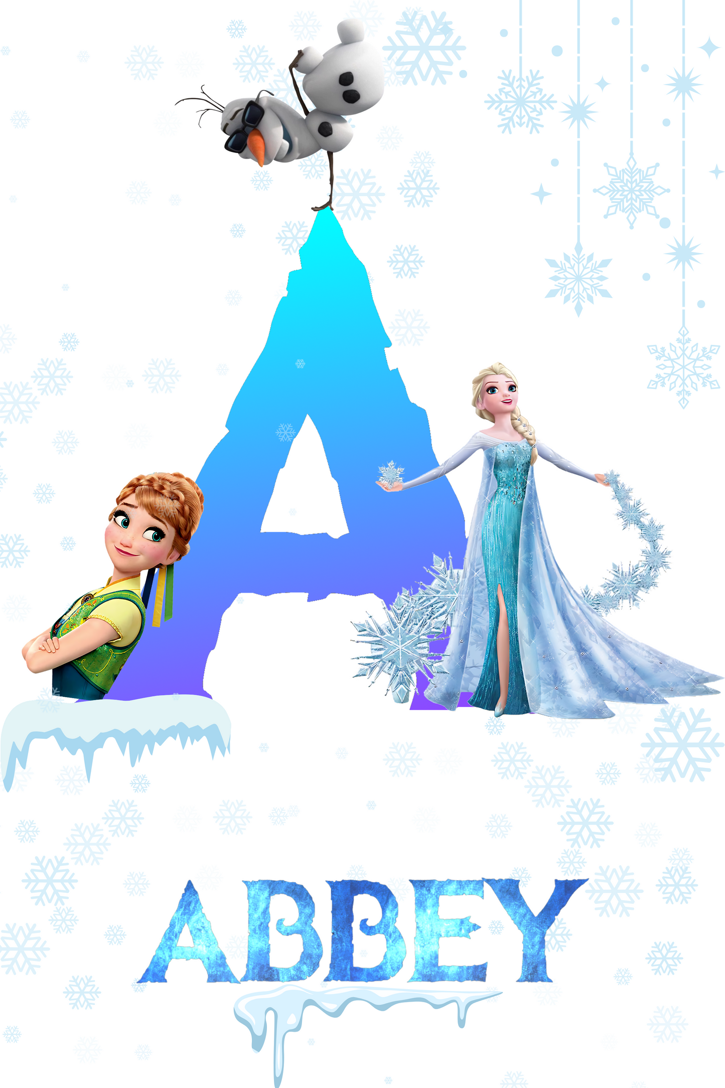 Embrace the Magic of Arendelle with this Personalized Frozen Art Set! ❄️✨