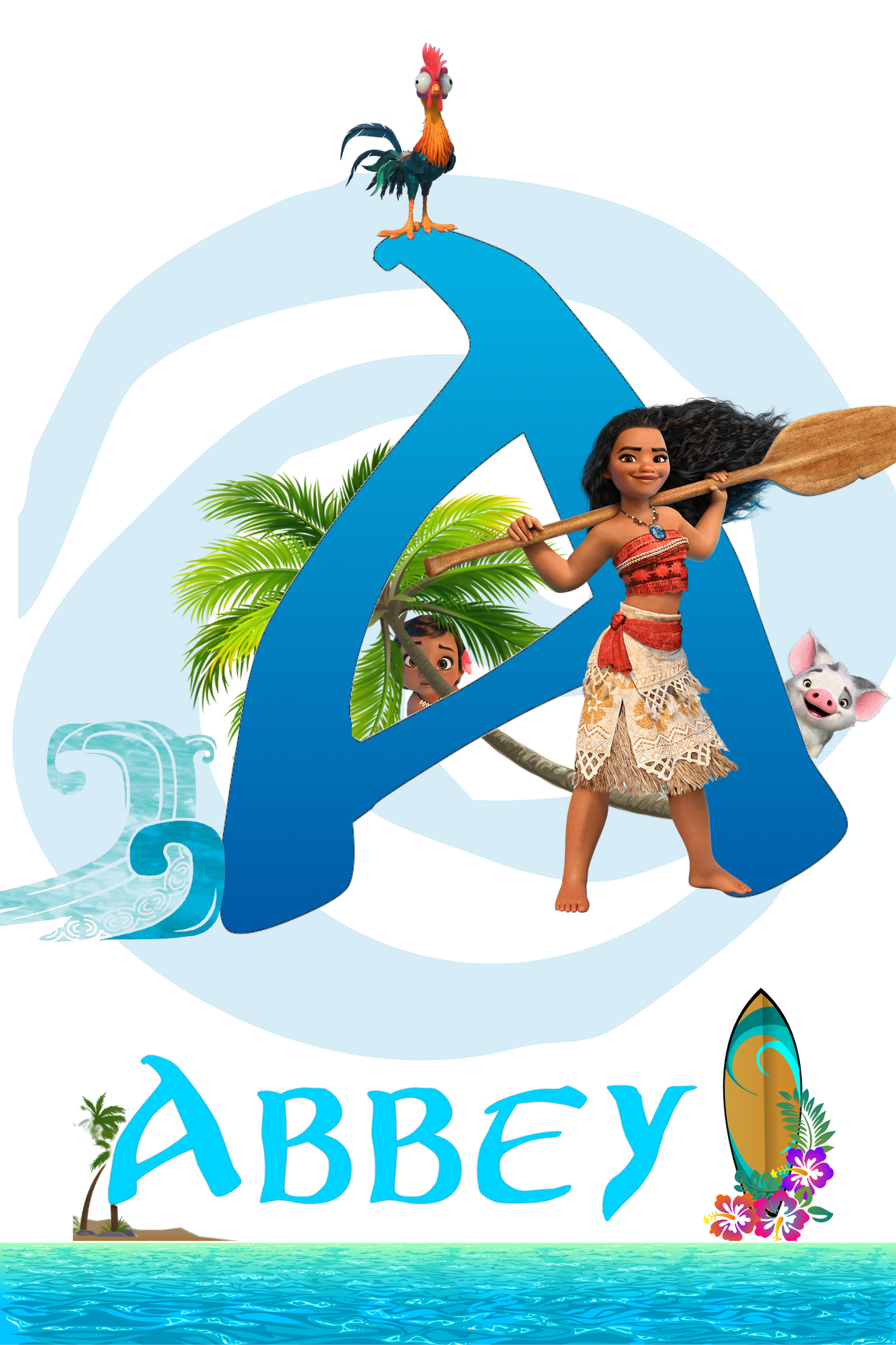 Set Sail with a Personalized Moana-Themed Art Set! 🌊🌺