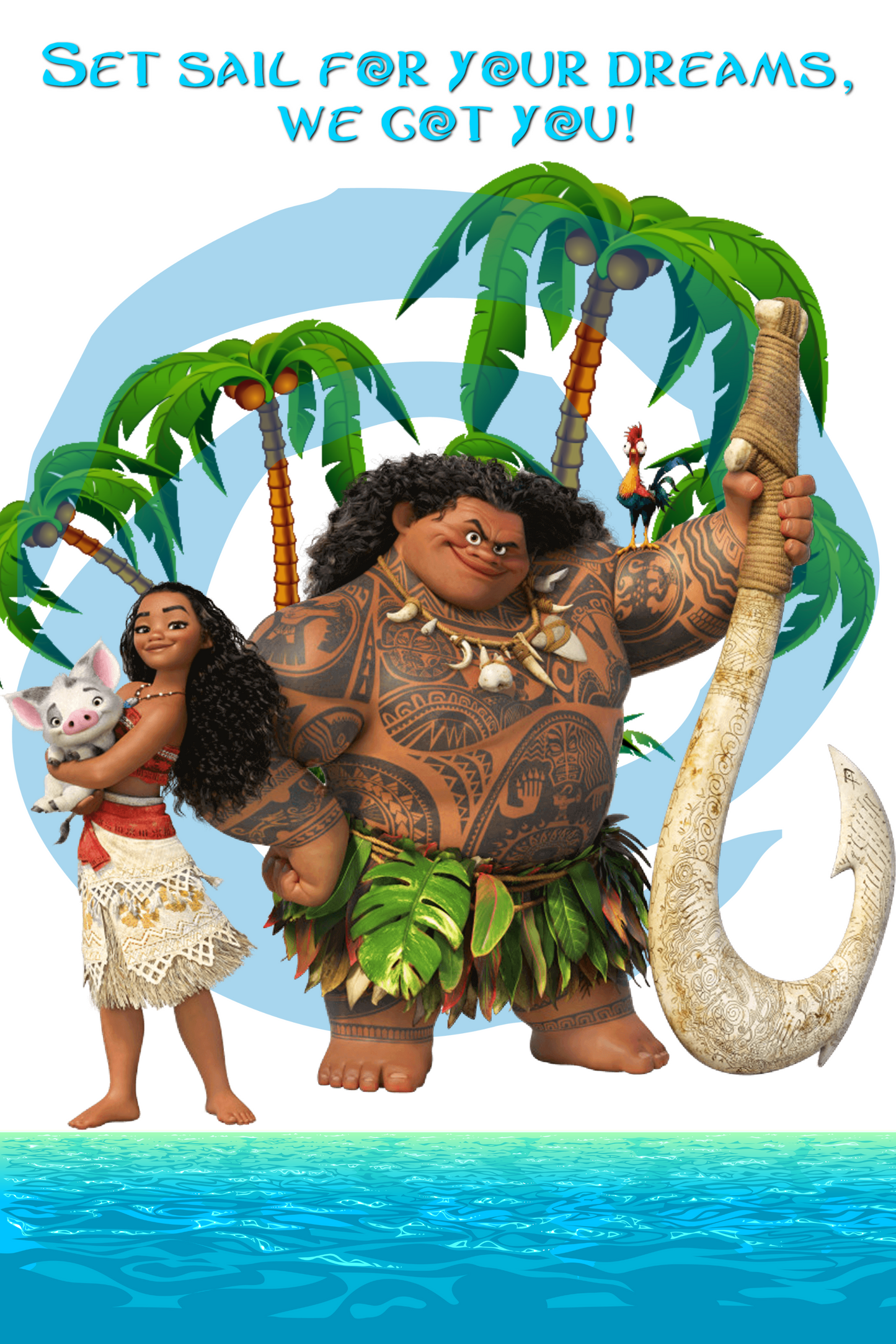 Set Sail with a Personalized Moana-Themed Art Set! 🌊🌺