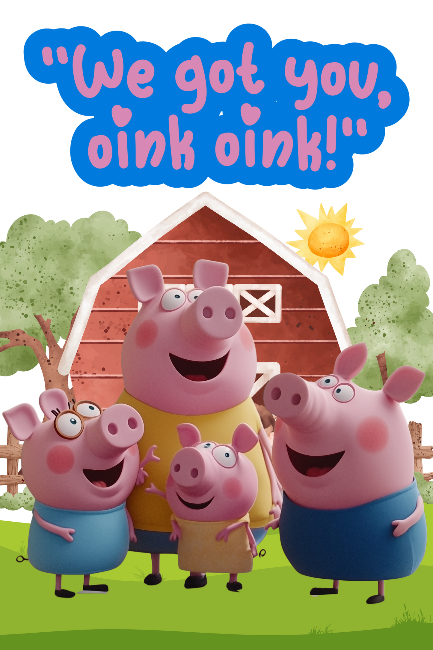 Personalized Peppa Pig Farm-Themed Art Set 🐷🌾