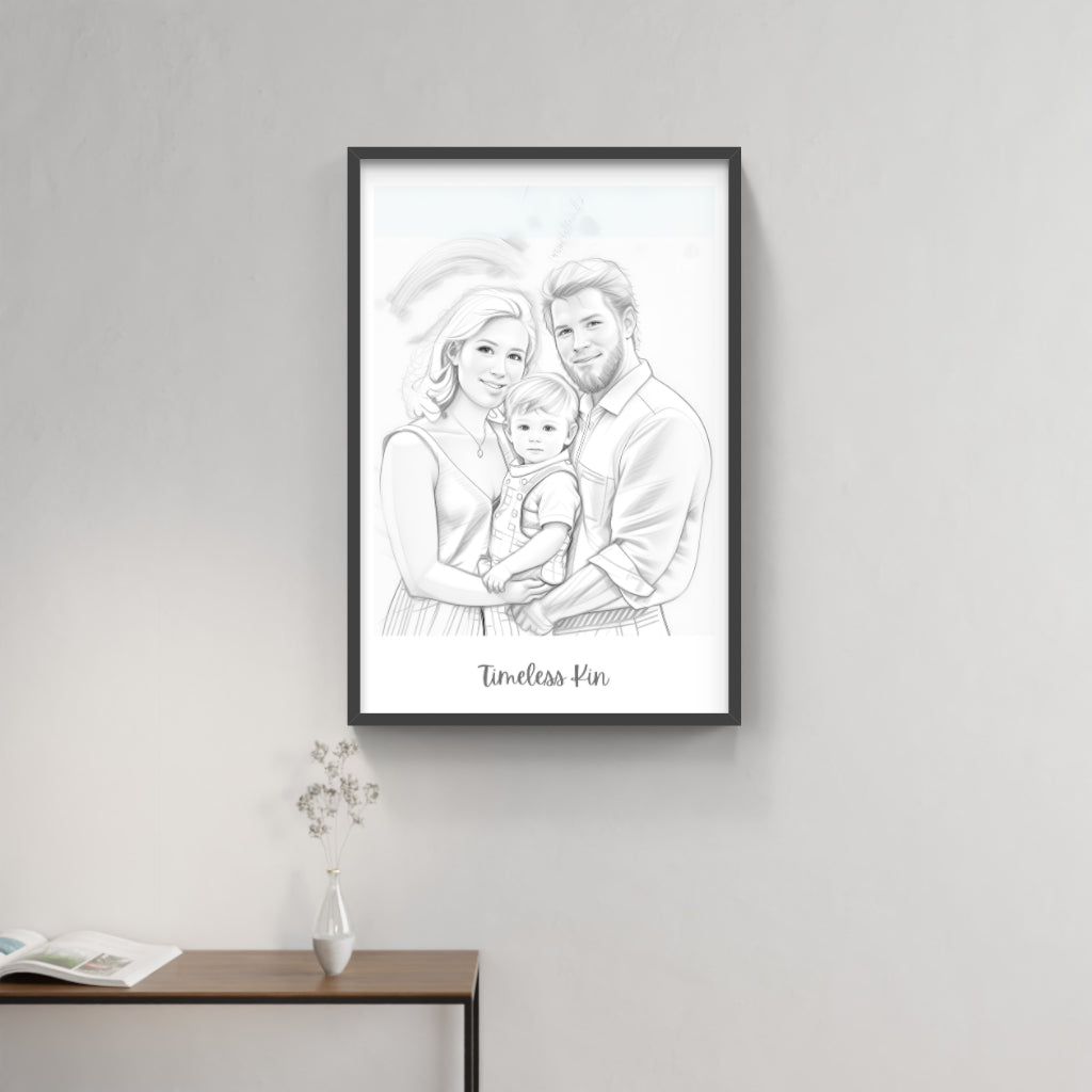 Timeless Kin – Custom Pencil Sketch Portrait