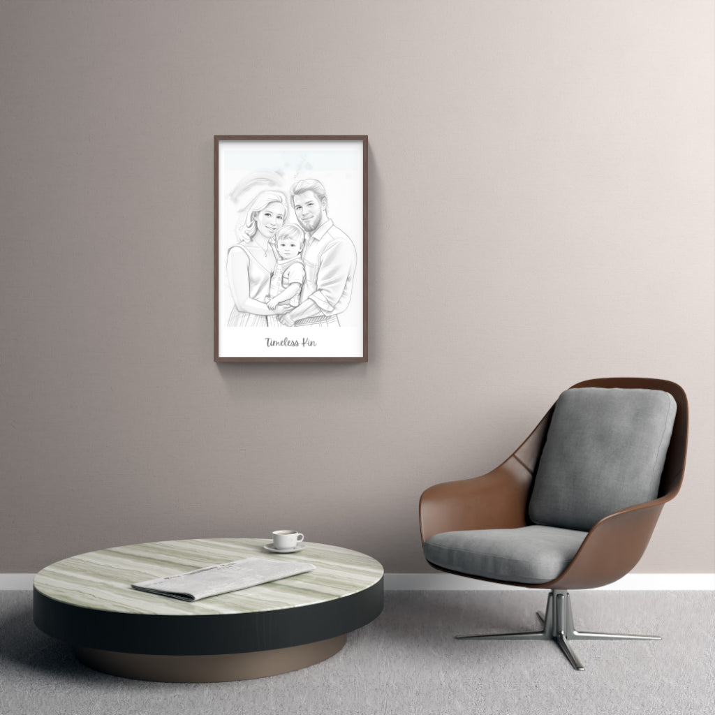 Timeless Kin – Custom Pencil Sketch Portrait