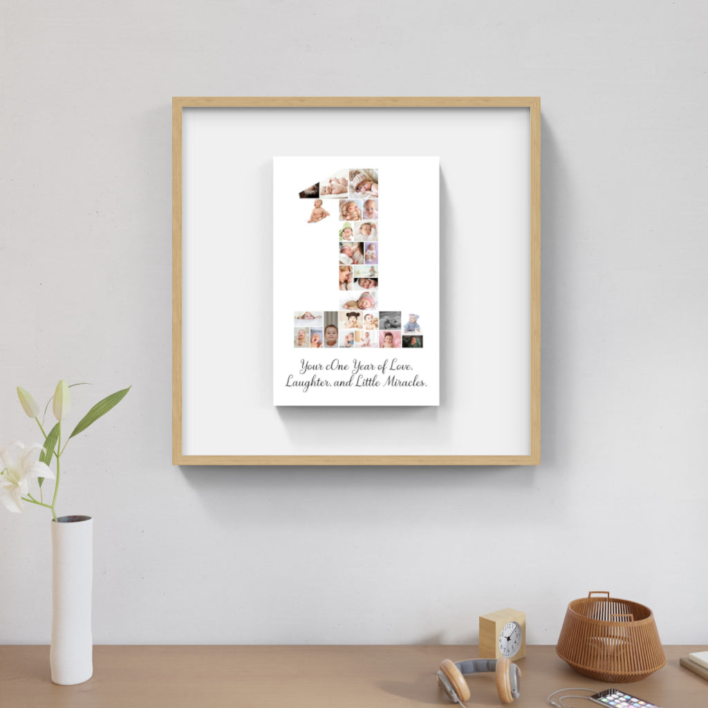Personalized Number Photo Collage Print – A Timeless Keepsake for Any Milestone