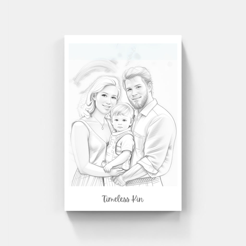 Timeless Kin – Custom Pencil Sketch Portrait