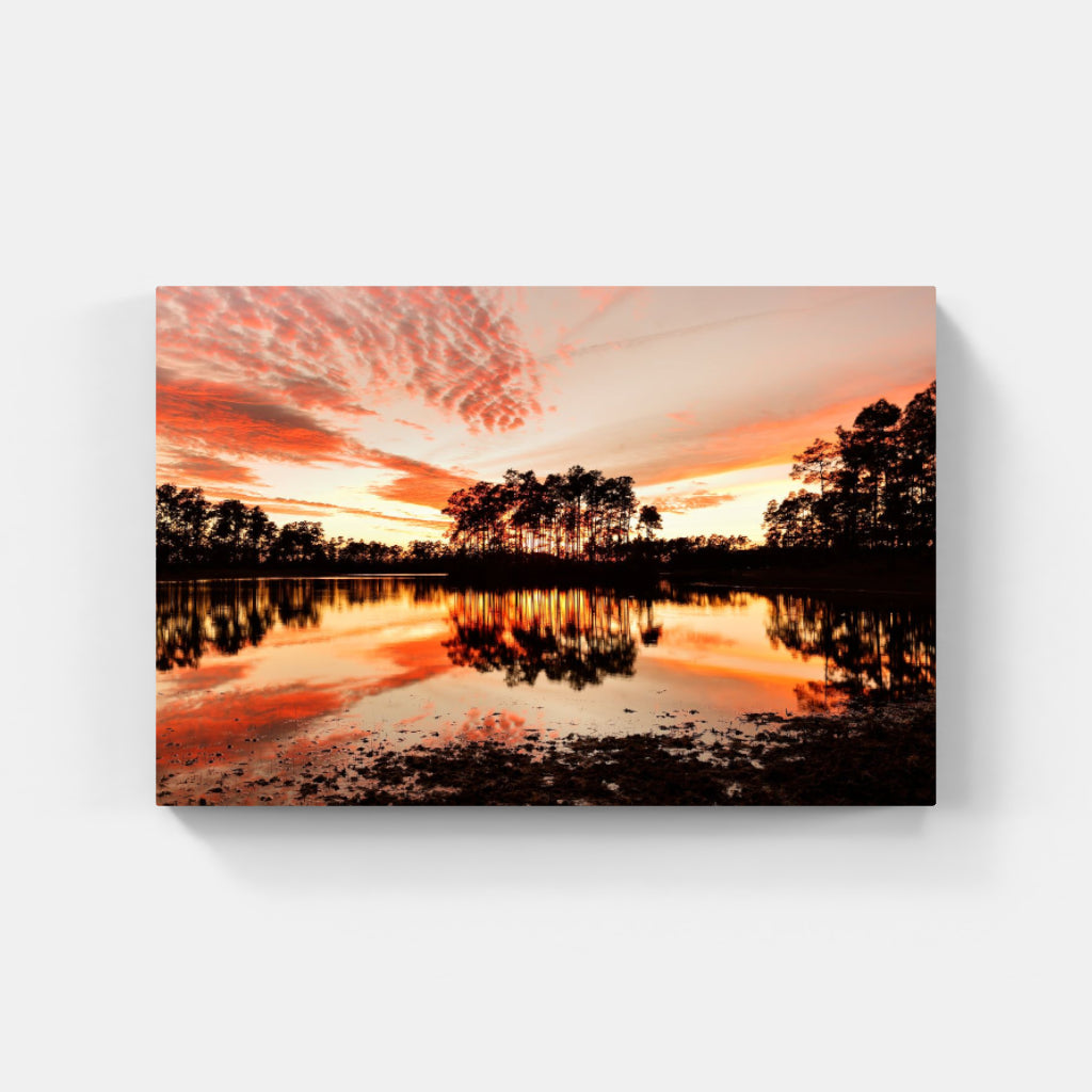 Sunset Ember Lake