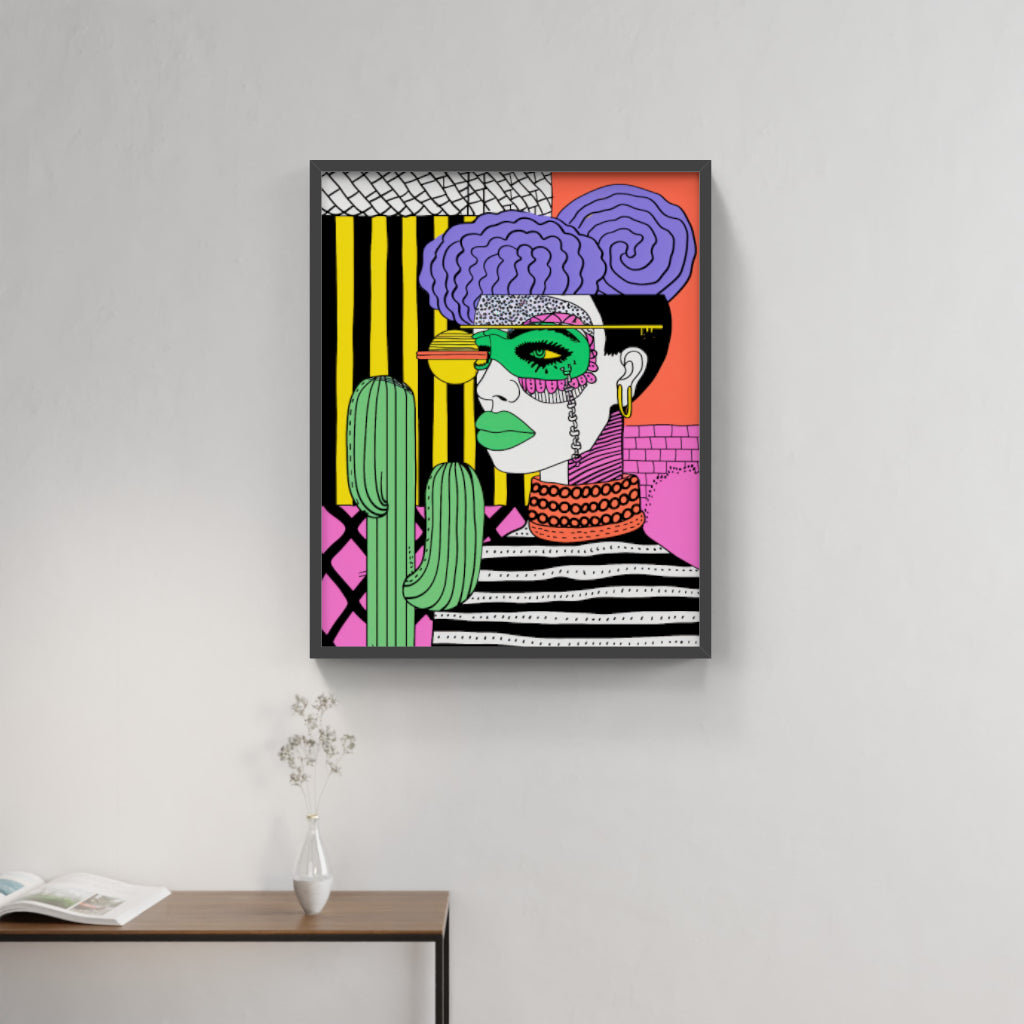 Pop Art Portrait with Cactus