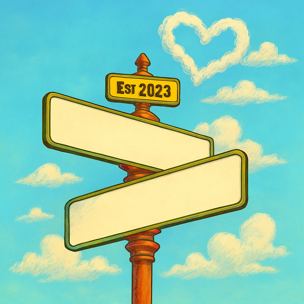 Street sign of two sample