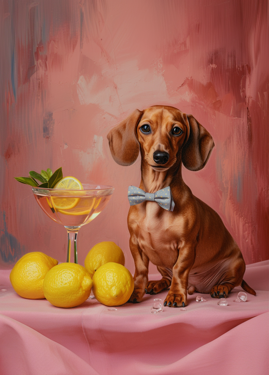 Dachshund & Lemon Martini Soirée