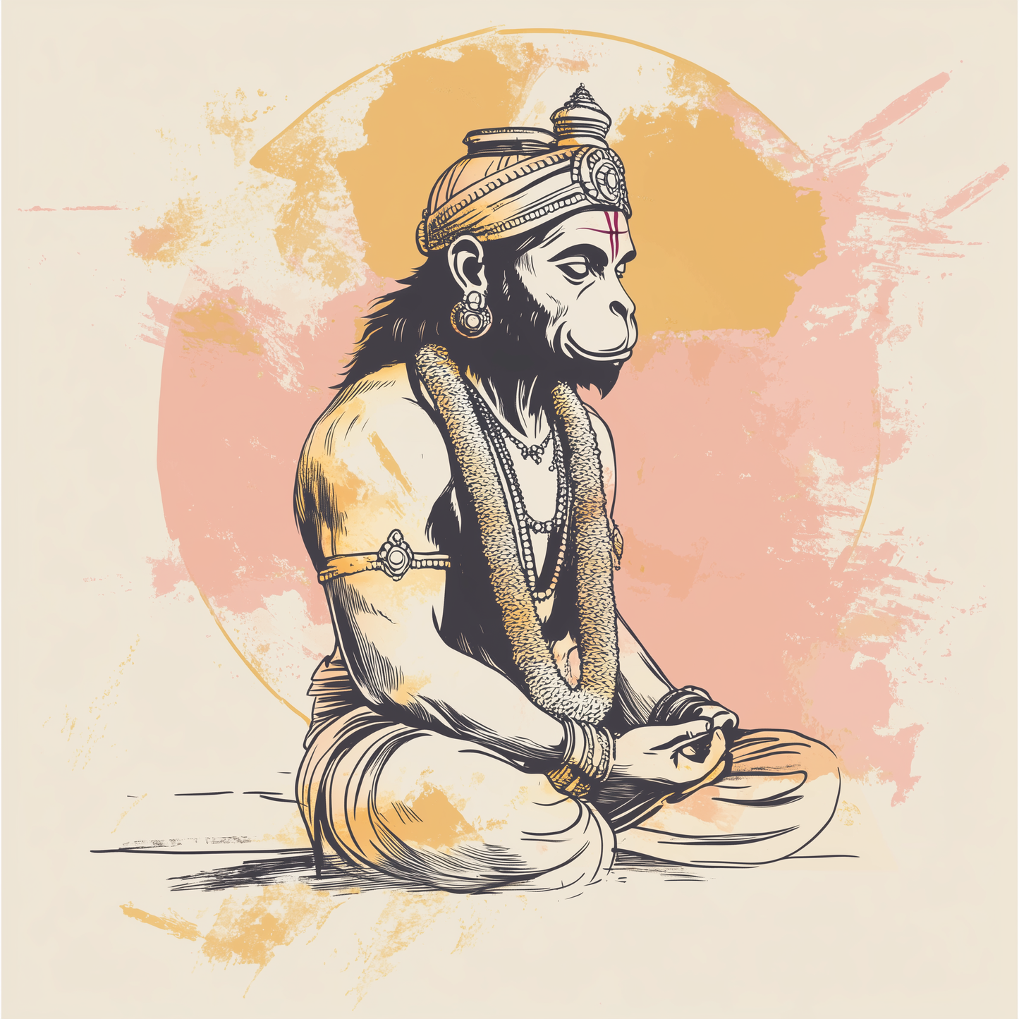 Meditative Lord Hanuman