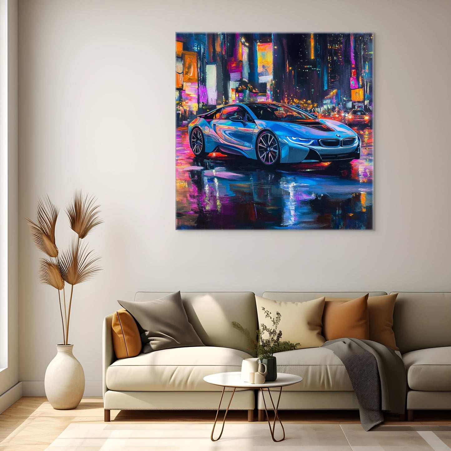Futuristic Glow: BMW i8