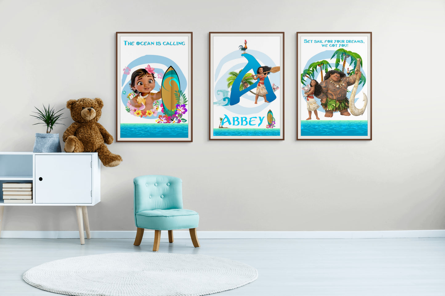 Set Sail with a Personalized Moana-Themed Art Set! 🌊🌺