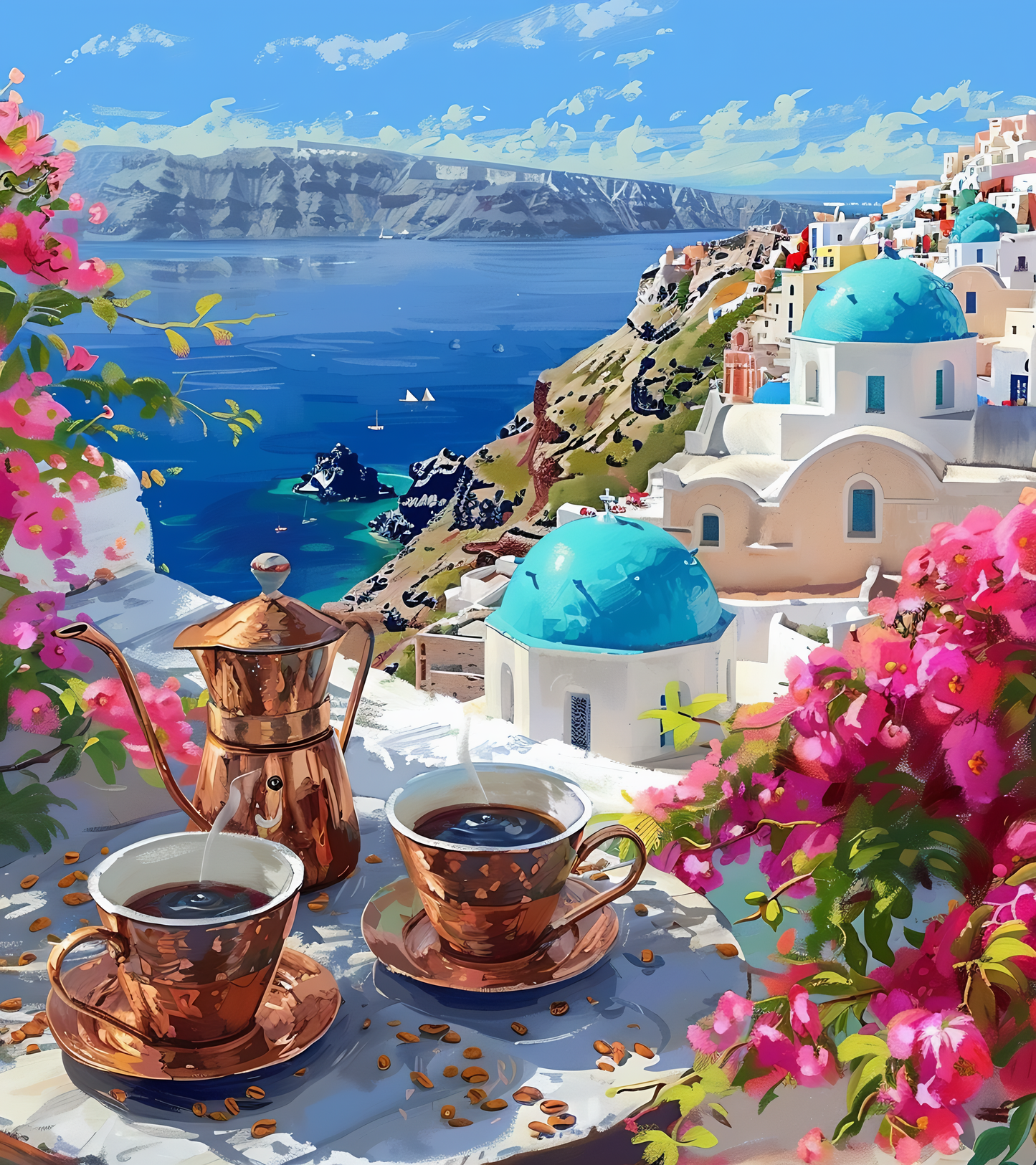 Island Reverie: Café Paradise Exotic Tranquility