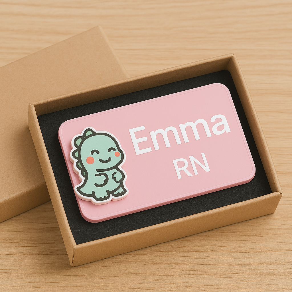 🩺 Design Your Own Custom Acrylic Name Badge – Personalized with Charm!