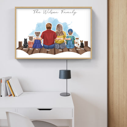 Custom Family Portrait - Serene Family Moments