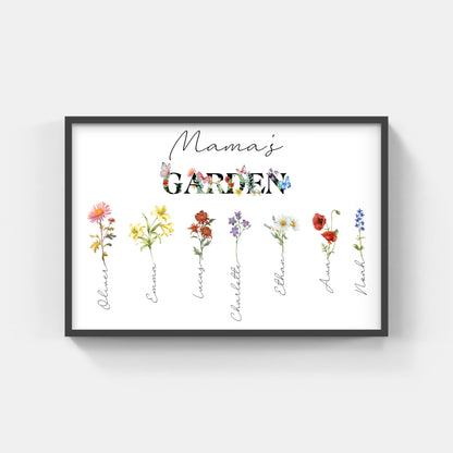 Mama’s Garden - Personalized Floral Family Print 🌸✨